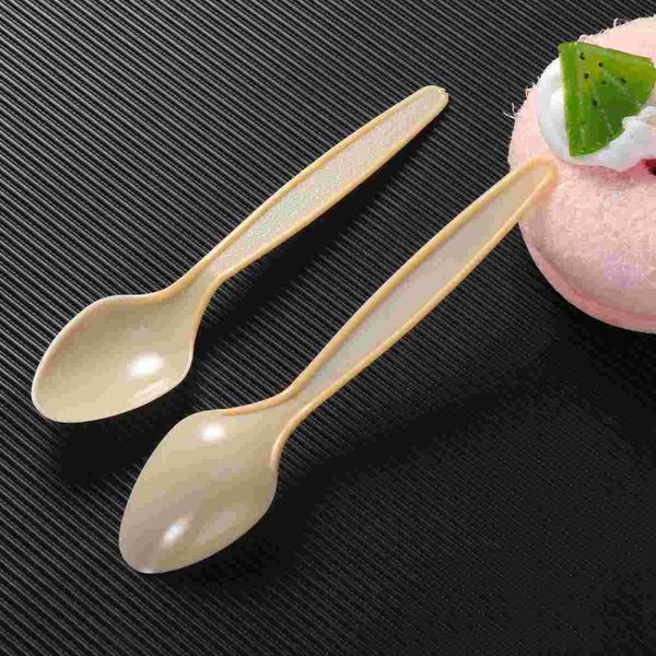 

spoons 60pcs disposable utensils grade pp plastic cutlery spoons(yellow)