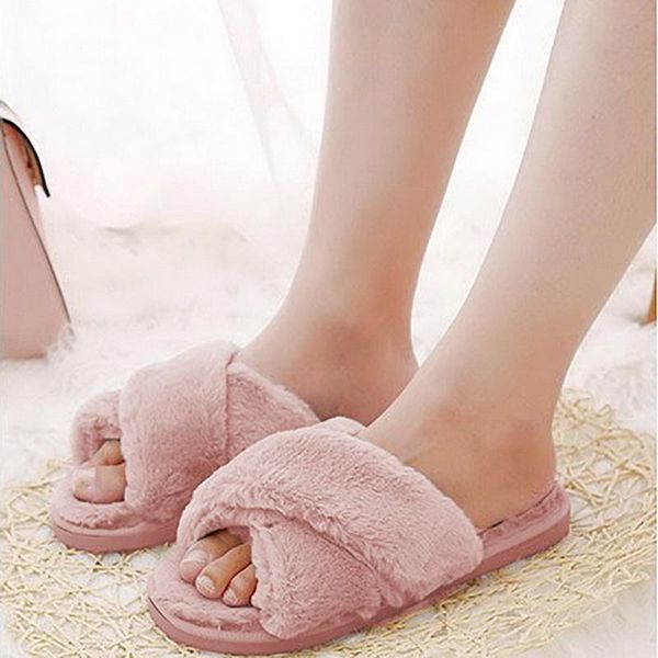 

soft warm flats autumn winter women home men slippers bottom shoe cotton thick indoor slip-on slides comfortable, Black