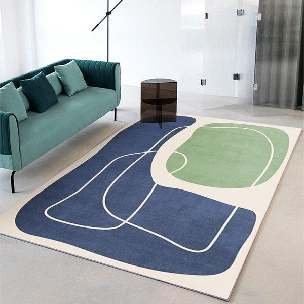 

carpets light luxury geometric splicing carpet bedroom activity nordic net red live room decorative sofa floor mat