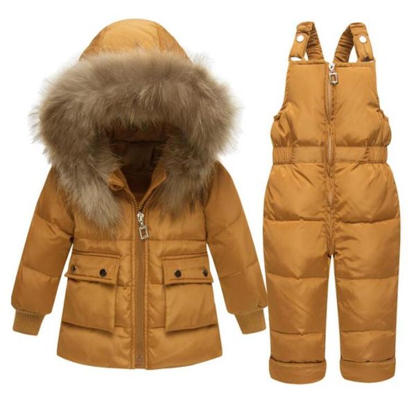 

coat 2021 winter kids clothes girls boys down hooded warm snowsuit outerwear + romper clothing set jackets, Blue;gray
