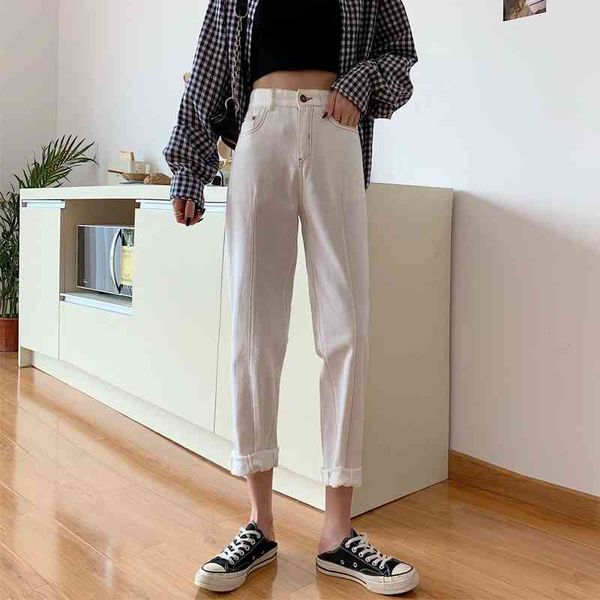 

women's jeans high waist jeans women loose and thin wide-legged feet radish harem pants pantalones vaqueros mujer bies, Blue