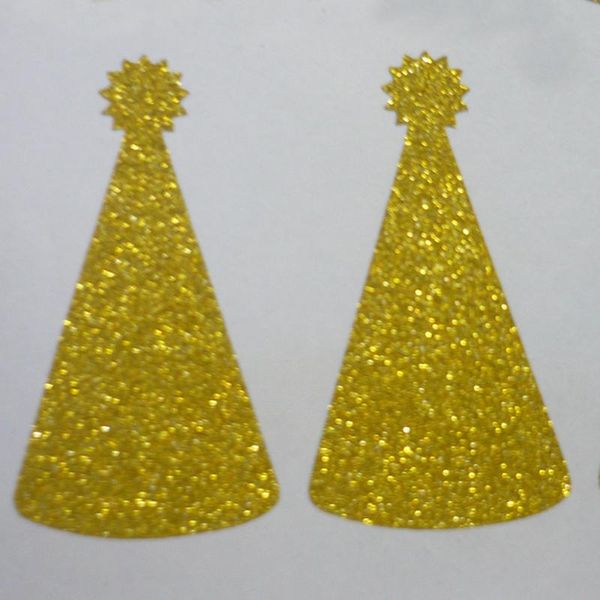 

birthday hat gold glitter sparkle sticker label envelope seals gift wrap