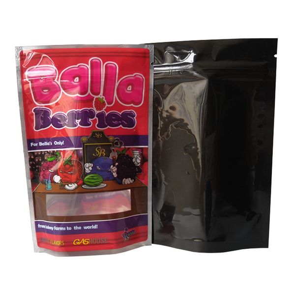 

balla berries 3.5g mylar laminated plastic zipper pouch bags runtz zip lock packaging bag with foil inside