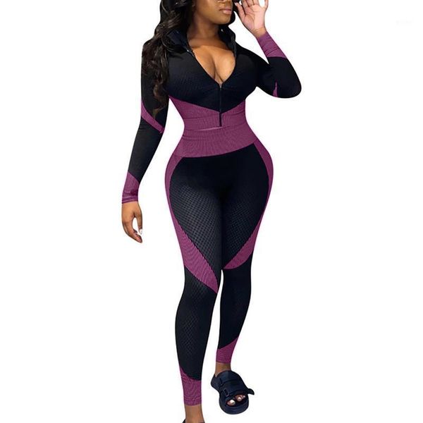 

crop long sleeve yoga suit mesh patchwork legging women's sportswear set tracksuit running fitness workout outfit