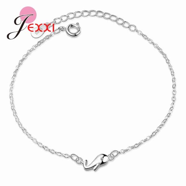 

charm bracelets jexxi adorable dolphin aniamls charms real 925 sterling silver for women girls birthday party bangles, Golden;silver