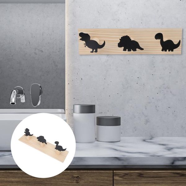 

hooks & rails 1pc creative row hook wooden wall hanging for home bedroom