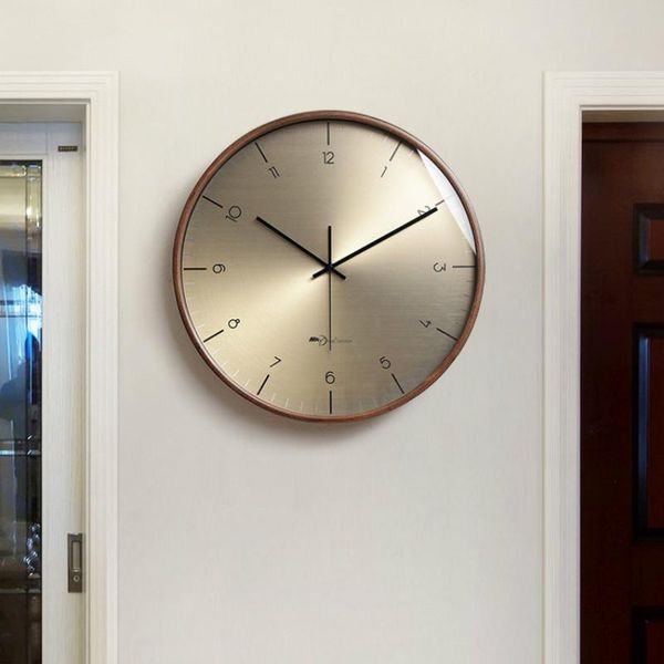 

nordic quartz wall clock modern simple design silent round luxury creative art clocks living room zegar home watch bj50wc