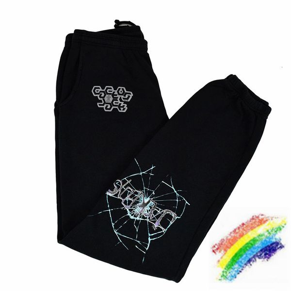 

pants cactus travis scott jack boys cracked women men 1:1 high-quality pants drawstring joggers sweatpants, Black
