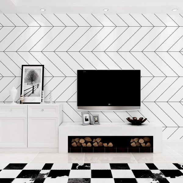 

decoration nordic black white stripes wall papers home decor minimalist ins geometric wallpaper for living room bedroom wallpapers