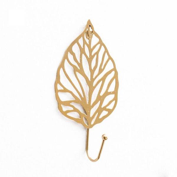 

art leaf shape hook creatives golden coat storage rack wall decorative for home living room p7ding hooks & rails