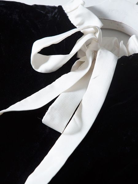 

dress elegant white collar small fishtail veet 2021 fall women, Black;gray