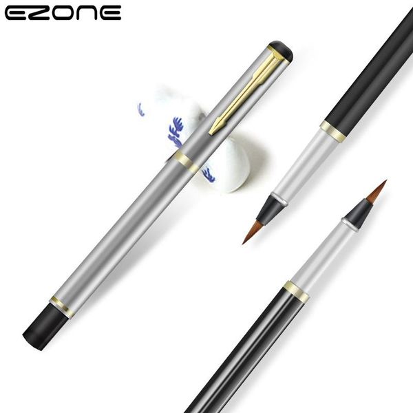 

fountain pens ezone 1pcs portable paint watercolor brush pen soft art drawing calligraphy brushes refillable ink school student supplies