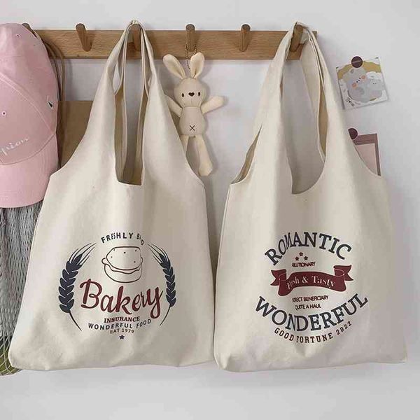 

2021 new messenger ins portable shoulder school literary simple large capacity canvas bag