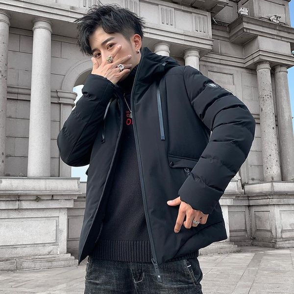 

men's down & parkas varsanol men jacket coats winter casual cotton warm zipper clothing thick waterproof outwear hooded jackets hombre, Black