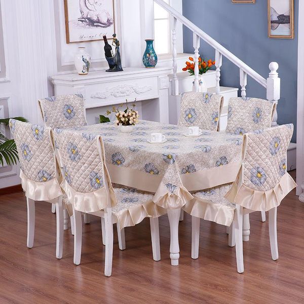 

pcs/set european style noble and elegant tablecloth, chair cover, cushion set, jacquard fabric, universal in all seasons table cloth