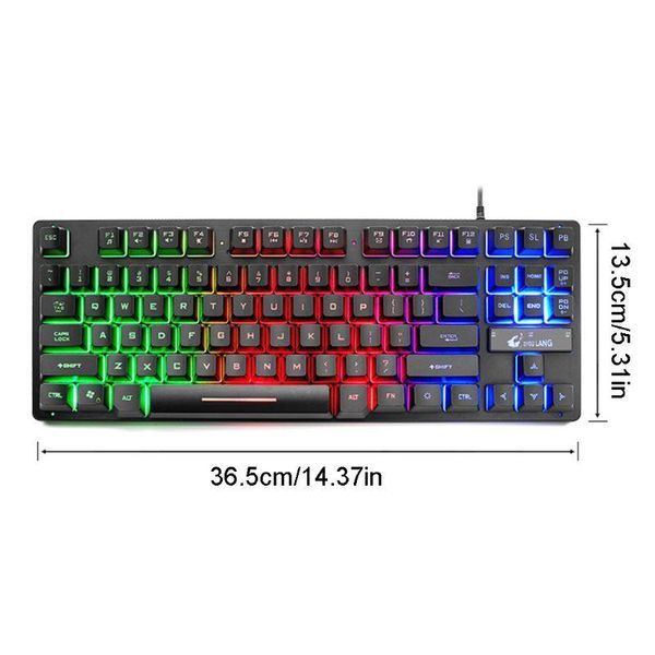 

gaming keyboard 87 keys for pc / lapgamer wired backlit b2qf keyboards