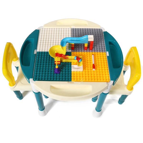 Bambini Building Blocks Bambini Tavolo e Sedie Set Set di mattoni giocattolo Attività Gioca a Bambino