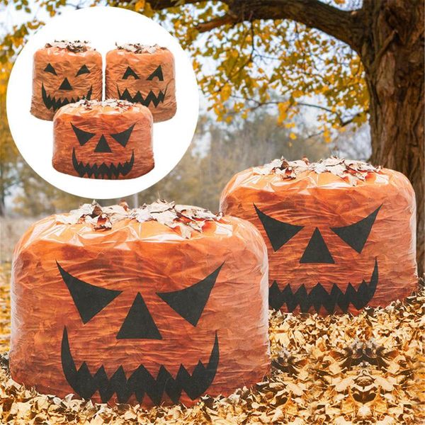 

storage bags halloween pumpkin lawn leaf plastic outdoor fall trash bag pattern decoration