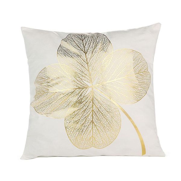 

pillow case 1pc gold stamping pillowcase sofa square cover home decor leafs print pillows covers nordic style cases