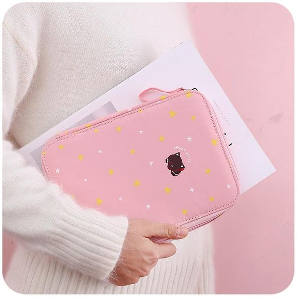 

pencil bags case large capacity storage bag korean kawaii cat dog big box make up pencilcase journal school stationery