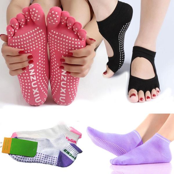 Calcetines deportivos antideslizantes para Yoga para mujer, accesorios deportivos transpirables separados por los dedos, hasta el tobillo para mujer U418