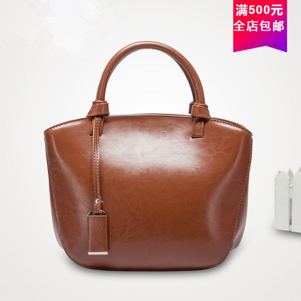

tote handbag and spring new messenger leather cowhide 2021 women bag retro shoulder summer ladies fashion xwopt