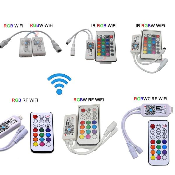 

dc12-24v wireless wifi led rgb / rgbw controller rf remote control ios/android smart phone wireless for rgbcw/rgbww rgbled strip