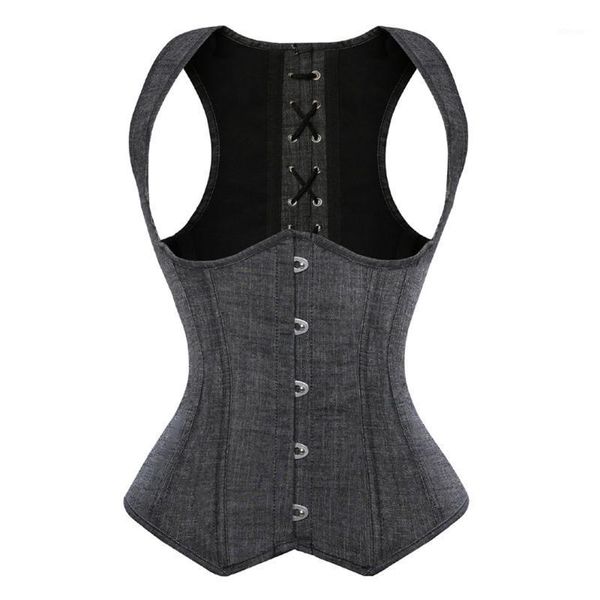 

bustiers & corsets corset waist trainer bustier vest underbust straps cincher for women gray clothing costume s-6xl, Black;white