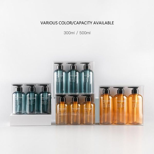 

liquid soap dispenser 3pcs bathroom bottle capacity 300ml/500ml lotion bottling shampoo shower el supplies packaging accessories
