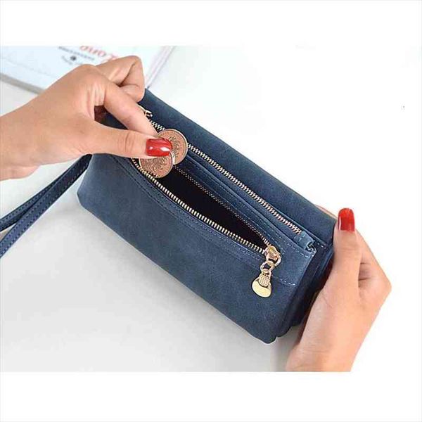 

women wallets pu leather wallet lady fashion double zipper day clutch purses girls wristlet portable handbags carteira feminina, Red;black