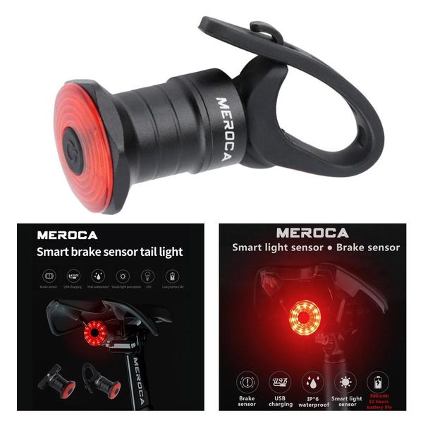 

auto bike tail light brake sensor 6-mode smart braking warning lights