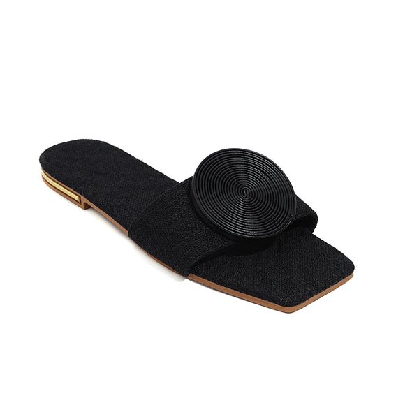 

karinluna big size 35-43 brand design female summer slides fashion decoration open toe women's slippers beach party women sdgosahgoal, Black