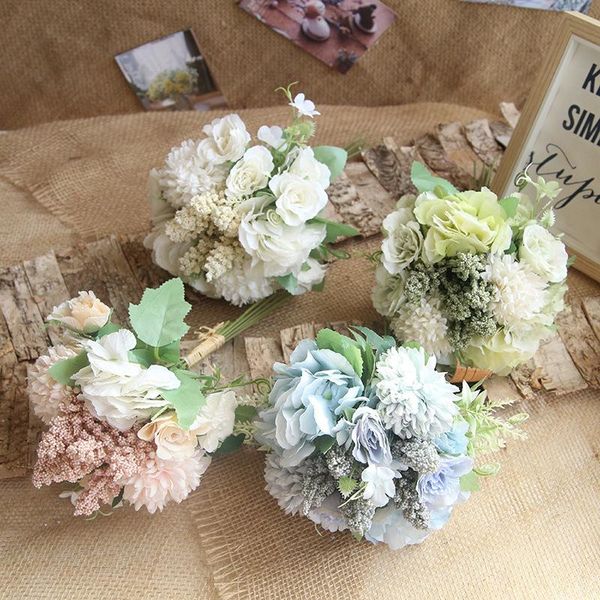 

colors household bouquet high-end artificial flowers farmhouse decor wedding decoration garden decorative & wreaths