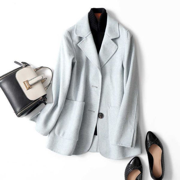 

mozuleva arrival double sided cashmere coat solid slim soft casual style woolen women's coat for winter 210706, Black