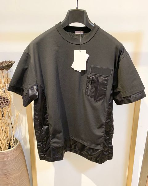 

2022 spring and summer new luxury t-shirt ~ high-quality multi-layer nylon stitching material us size loose edition fashion designer mens t, White;black
