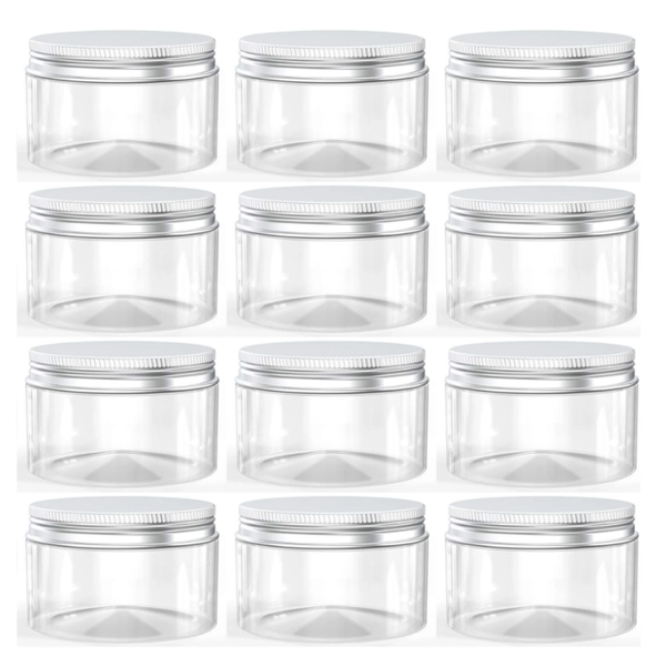 

50pcs/set 20g 30g 50g 100g 120g 150g plastic jar with lids screw tin clear container empty cosmetic cream powder pot makeup box storage bott