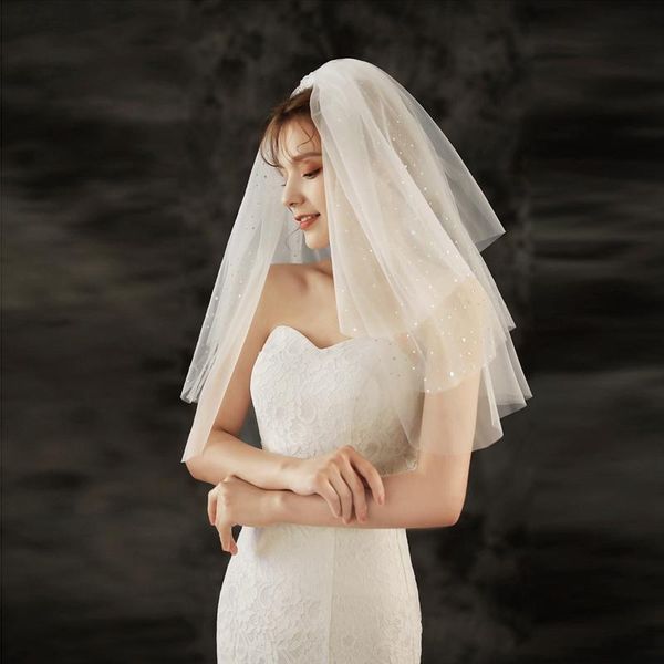 

bridal veils arrival ivory wedding lace edge bride mariage headwear accessories matrimonio velo sposa, Black
