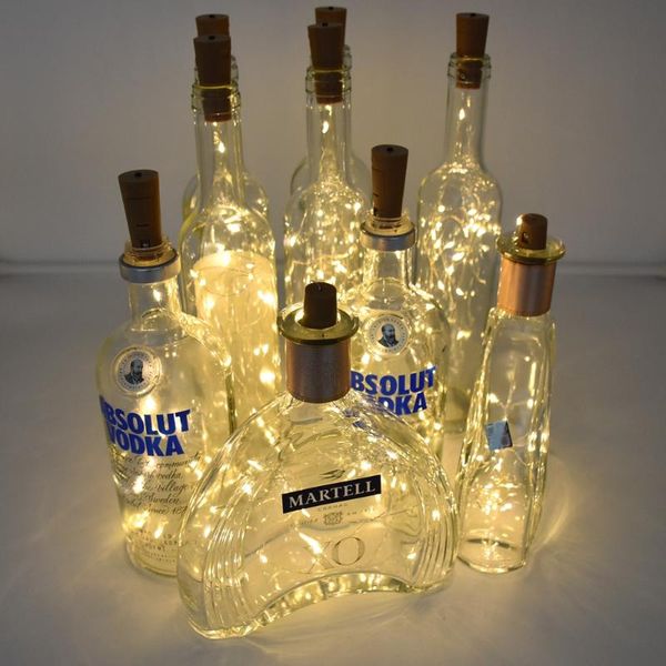 

strings 10pcs battery powered cork wine bottle light 2m 20leds diy led string bar birthday party ser