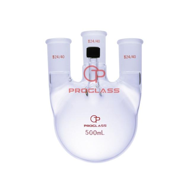 

lab supplies four necks round bottom flask,with threaded side arm,24/40 joints