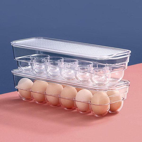 

storage bottles & jars kitchen refrigerator fresh-keeping egg box plastic home transparent food container organizer