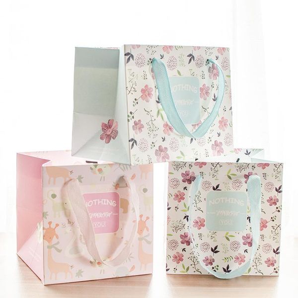 

gift wrap 5pcs/lot floral print bags paper bag birthday wedding korean candy