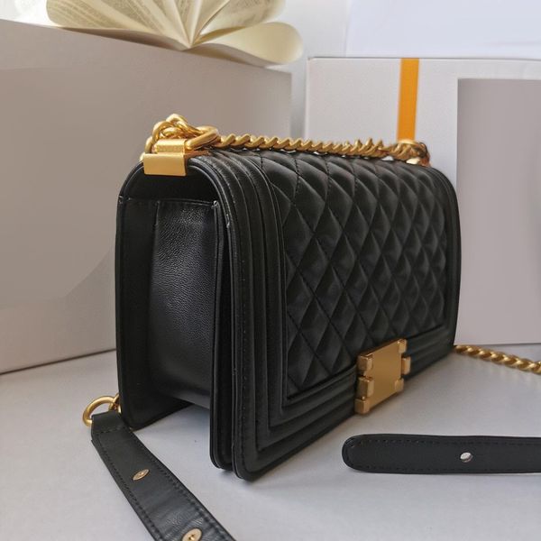 

classic ladies crossbody lamb bags fashion patent leather hand bag real sheepskin handbag gold chain flap wholesale with box