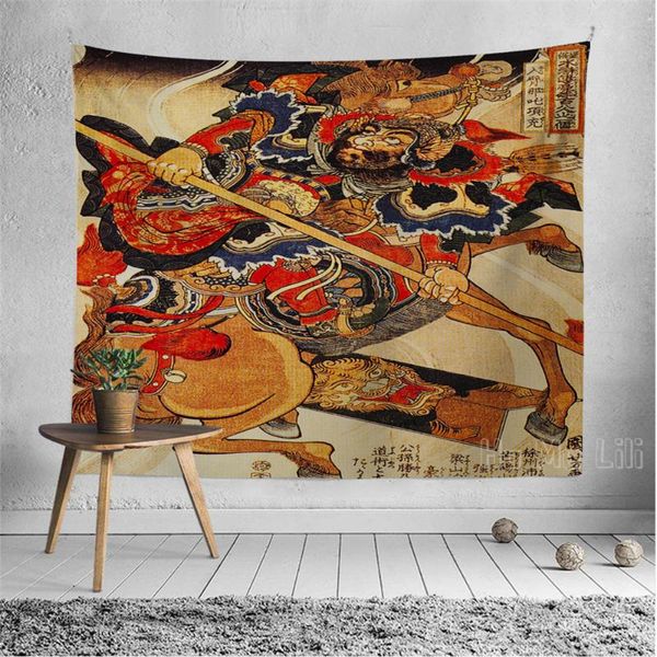 

tapestries water margin hero wall hanging bedroom living room home dorm decor