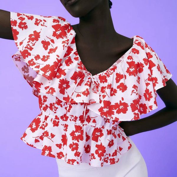 

worry-v-neck laminated decorative printed women's shirt sweet vacation harajuku chic female 210507, White