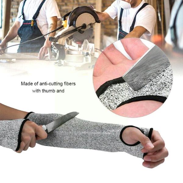 

elbow & knee pads 1 pcs outdoor work safety arm guard sleeve anti-cutting cut-resistant drop protective v3z7, Black;gray