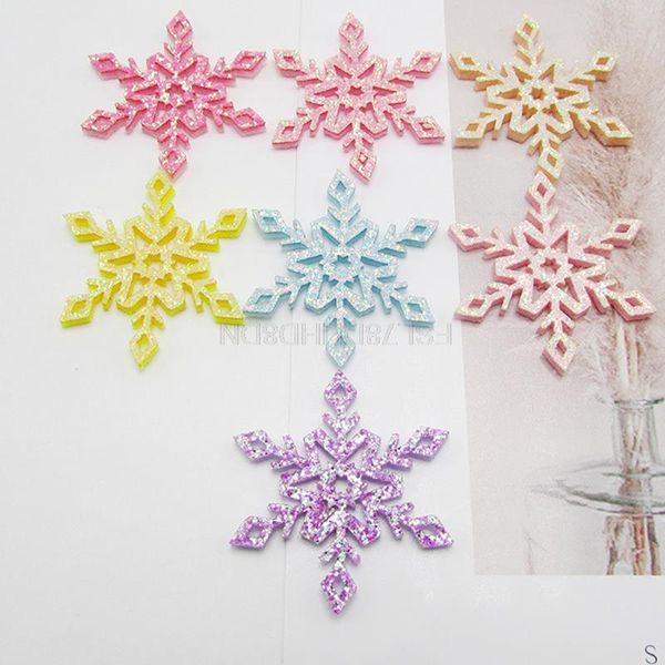 

christmas decorations 50pcs/lots shining snowflakes home diy sewing pathes tree