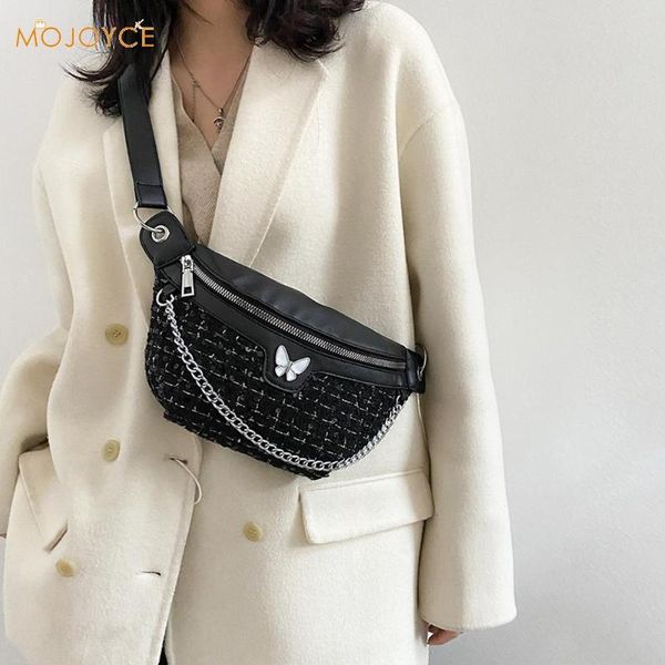 

waist bags punk shinny women chest shoulder bag sequins fanny classic vintage crossbody belt purses