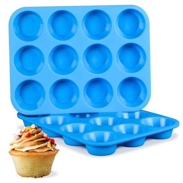 

baking moulds cavity muffin silicone mold cupcake pan form chocolate soap mould bakeware cup cake tool