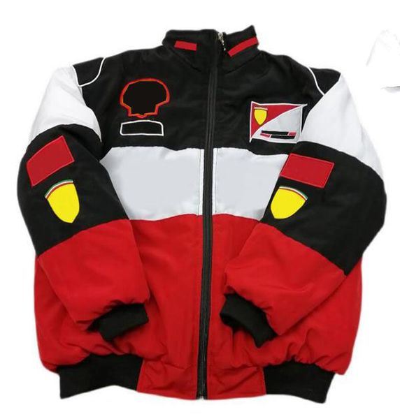 

new autumn and winter f1 team overalls full embroidered logo cotton f1 jacket