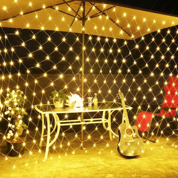 

1.5*1.5m/3*2m/6*4m net mesh led string 220v outdoor fairy light waterproof garden christmas tree windows curtain decoration lamp strings